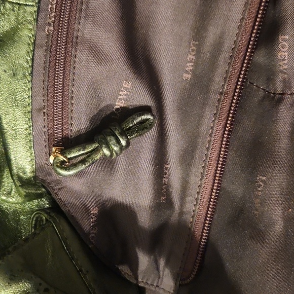 Loewe Metallic Green Leather Napa Aire Handbag - Picture 11 of 16